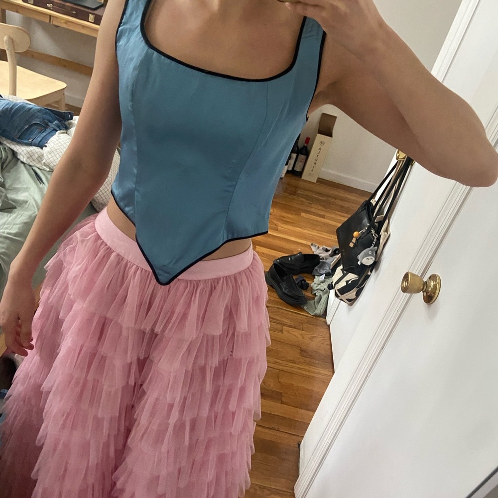 Batsheva Blue Corset Top